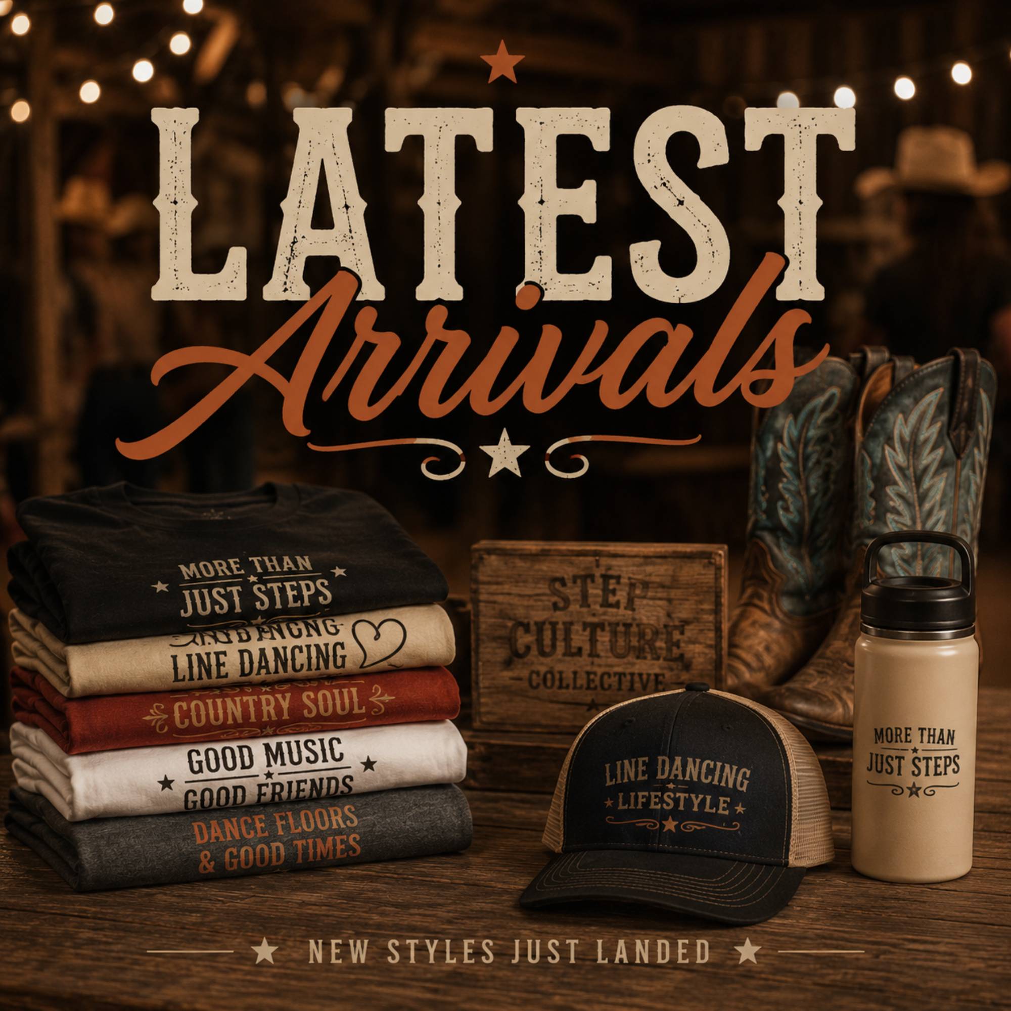Latest line dancing T-shirts, gifts and western accessories