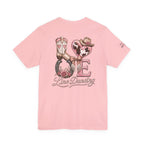 Women’s LOVE Line Dancing graphic tee showing front and back artwork