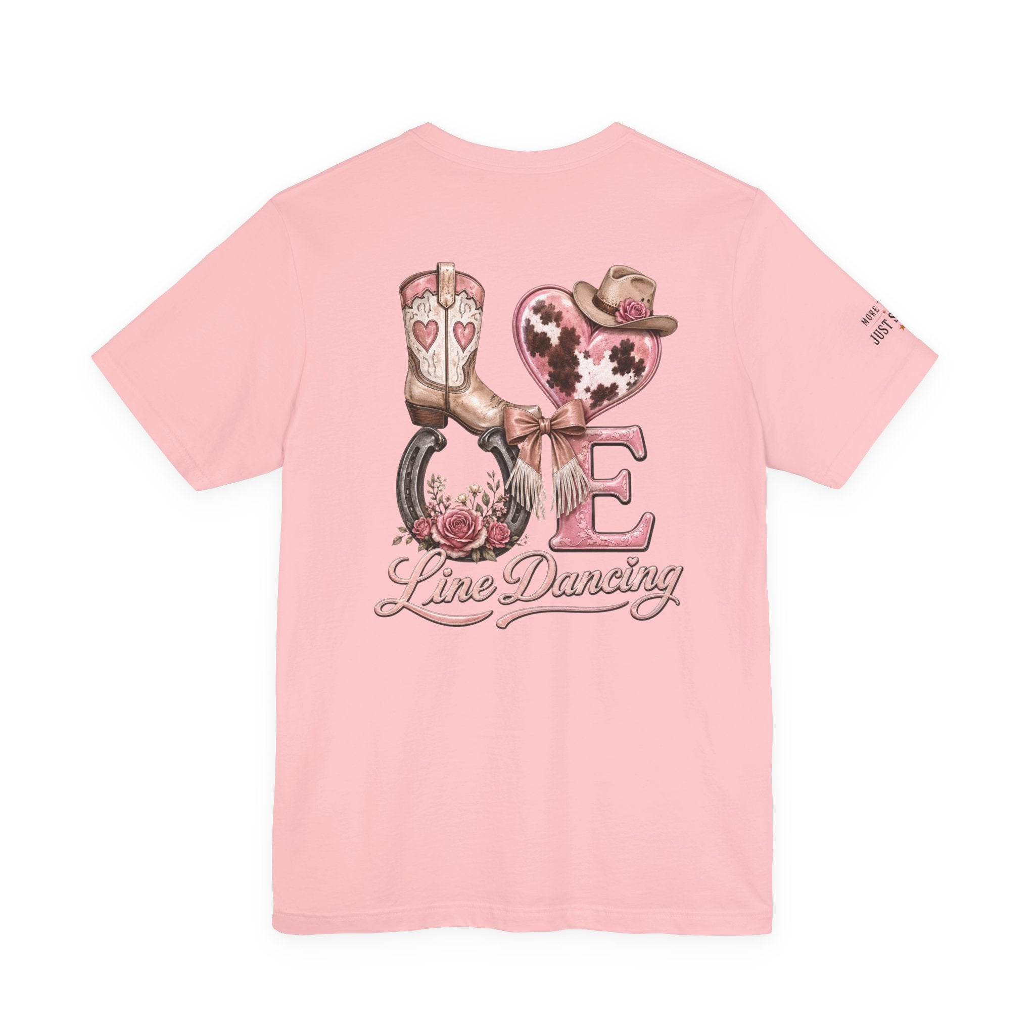 Women’s LOVE Line Dancing graphic tee showing front and back artwork