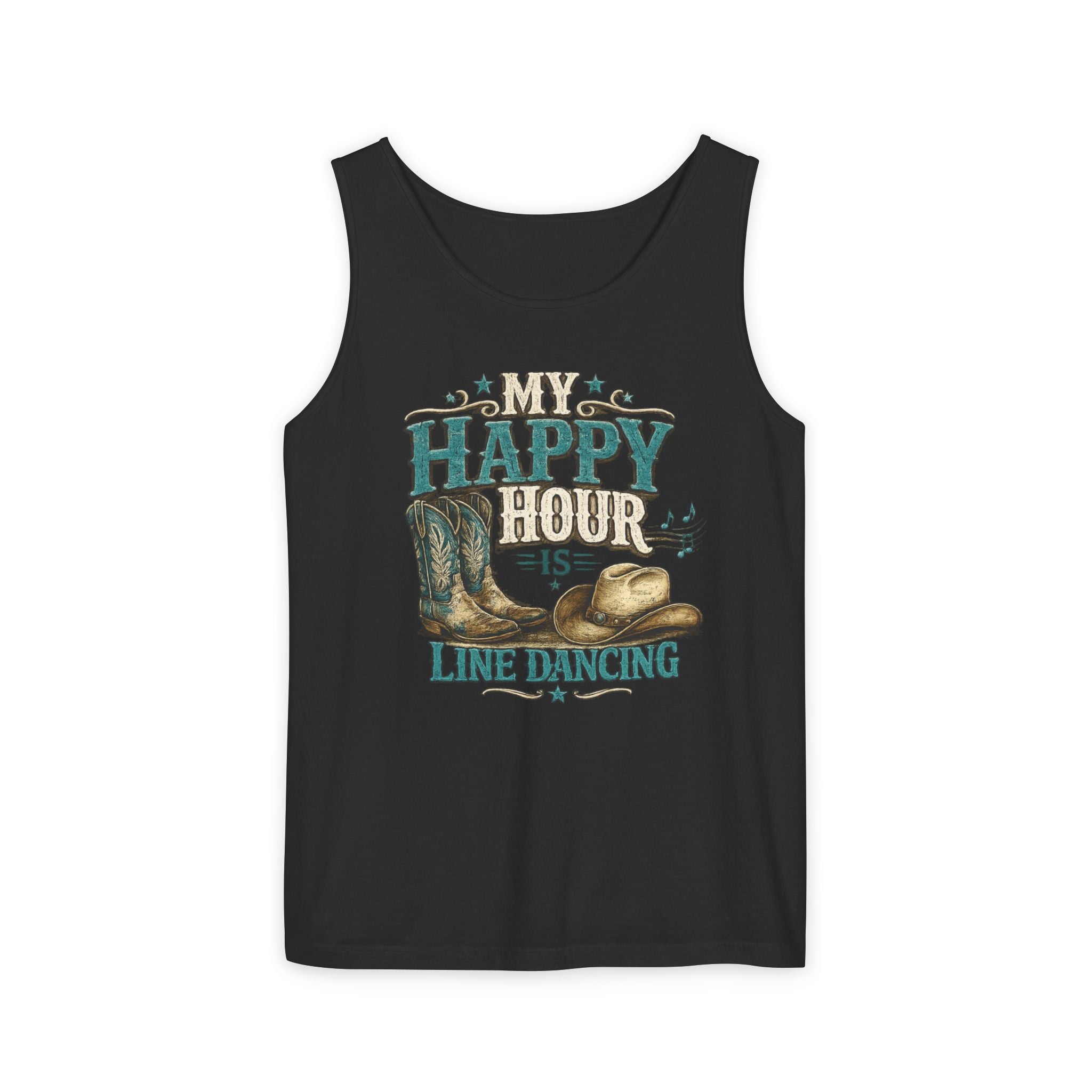 My Happy Hour Is Line Dancing unisex tank top