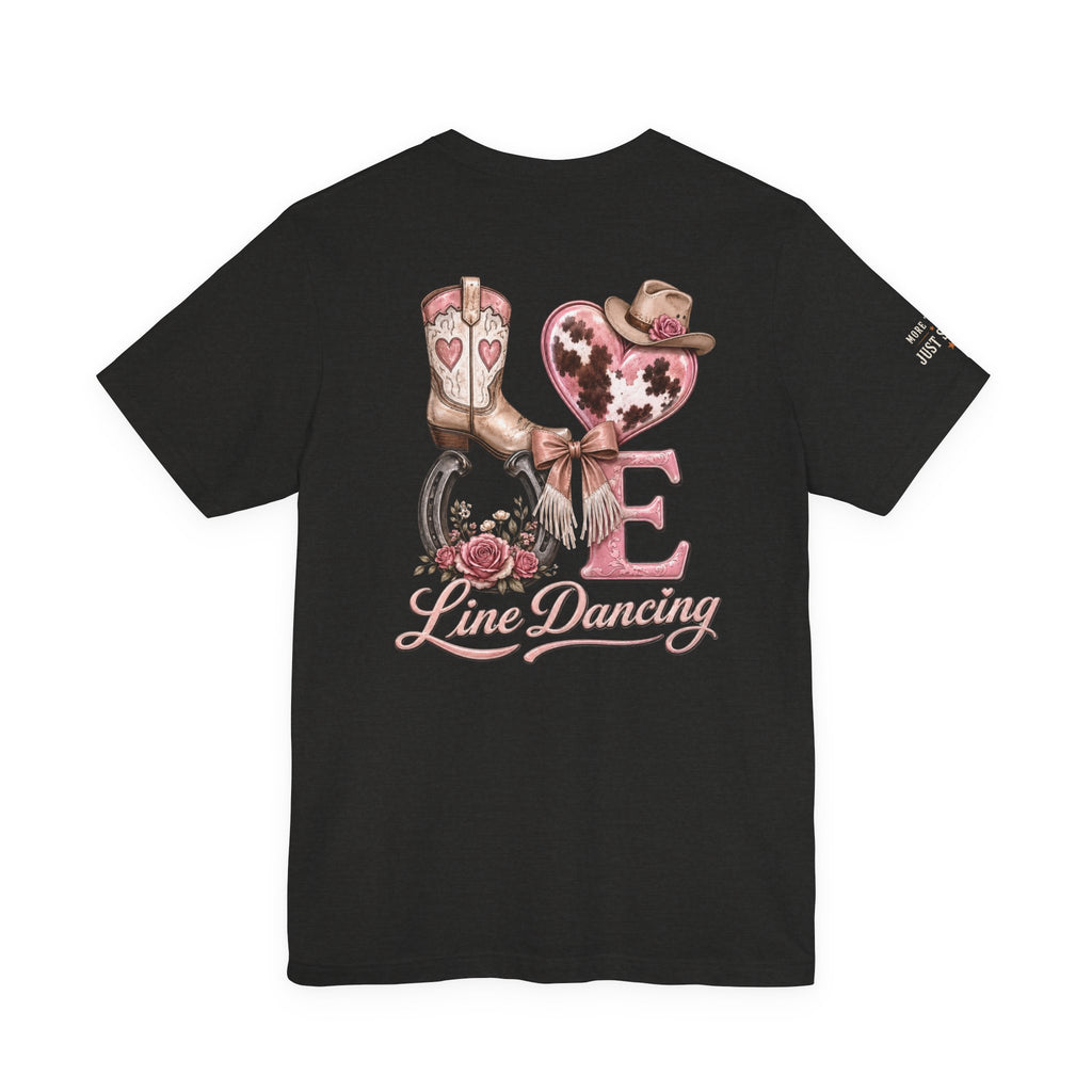 Women’s LOVE Line Dancing tee product image with large back design