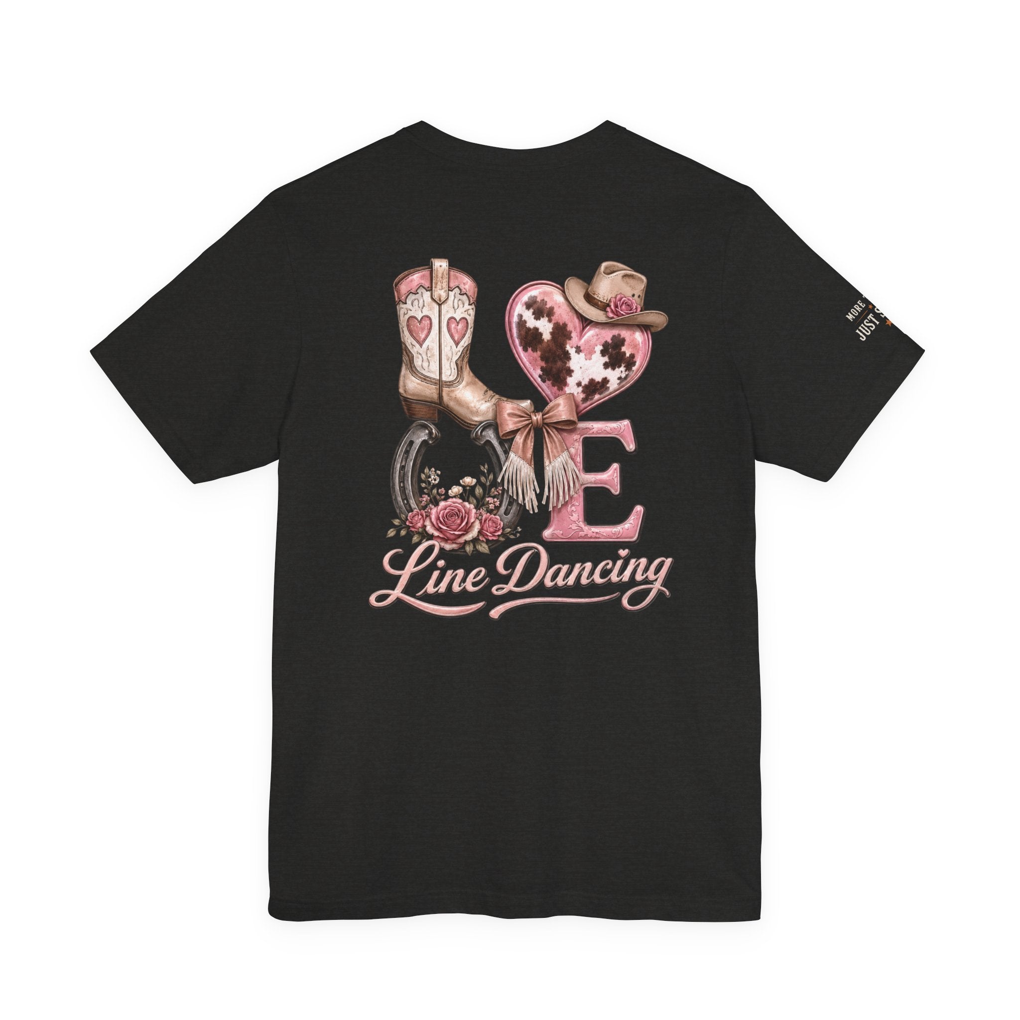 Women’s LOVE Line Dancing tee product image with large back design