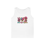 Graphite Heather Peace Love Line Dance colourful Western tank top