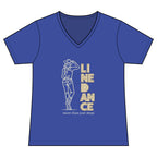 Women’s More Than Just Steps line dance V-neck T-shirt mockup – colour option 6