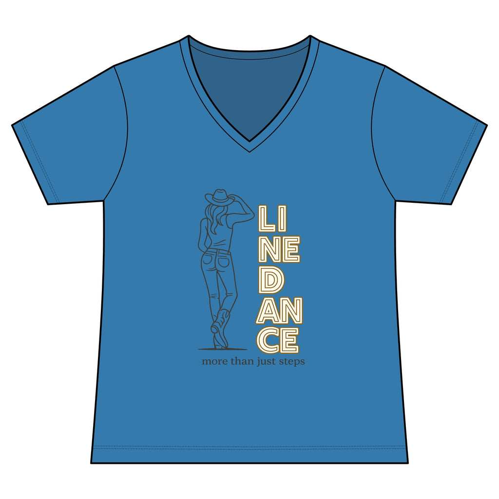 Women’s More Than Just Steps line dance V-neck T-shirt mockup – colour option 5
