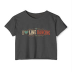 I Love Line Dancing women's crop top product view