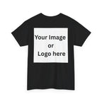 Personalized custom logo Gildan 5000 T-shirt with pocket image, name and back design placeholders – colour option 5