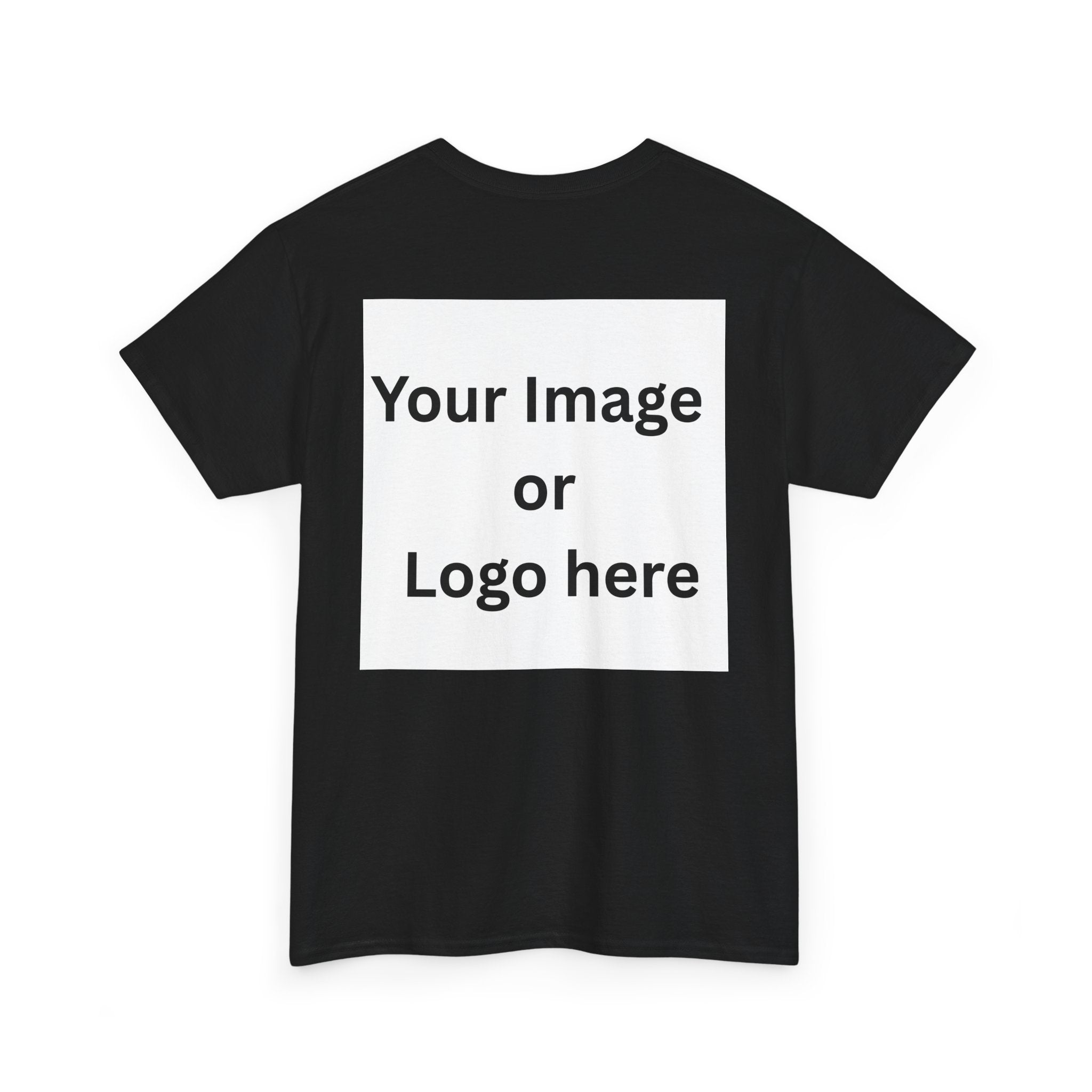Personalized custom logo Gildan 5000 T-shirt with pocket image, name and back design placeholders – colour option 5