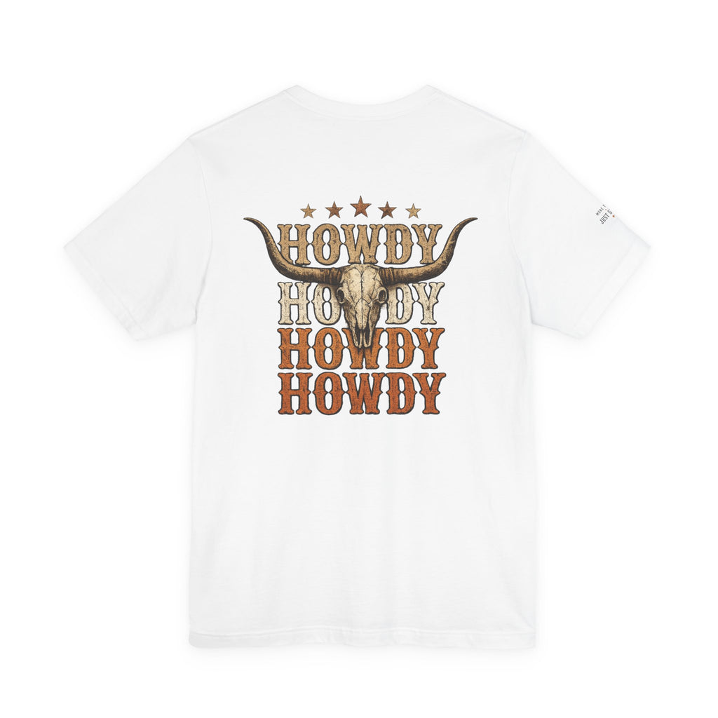 Howdy Howdy Howdy western tee shown in an alternate colour