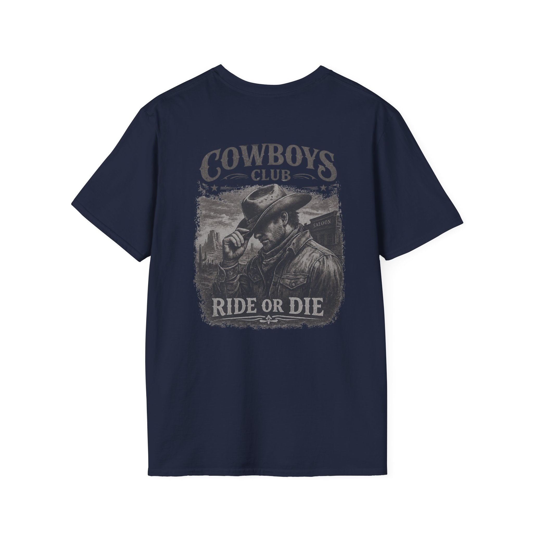 Cowboys Club Ride or Die western tee alternate mockup