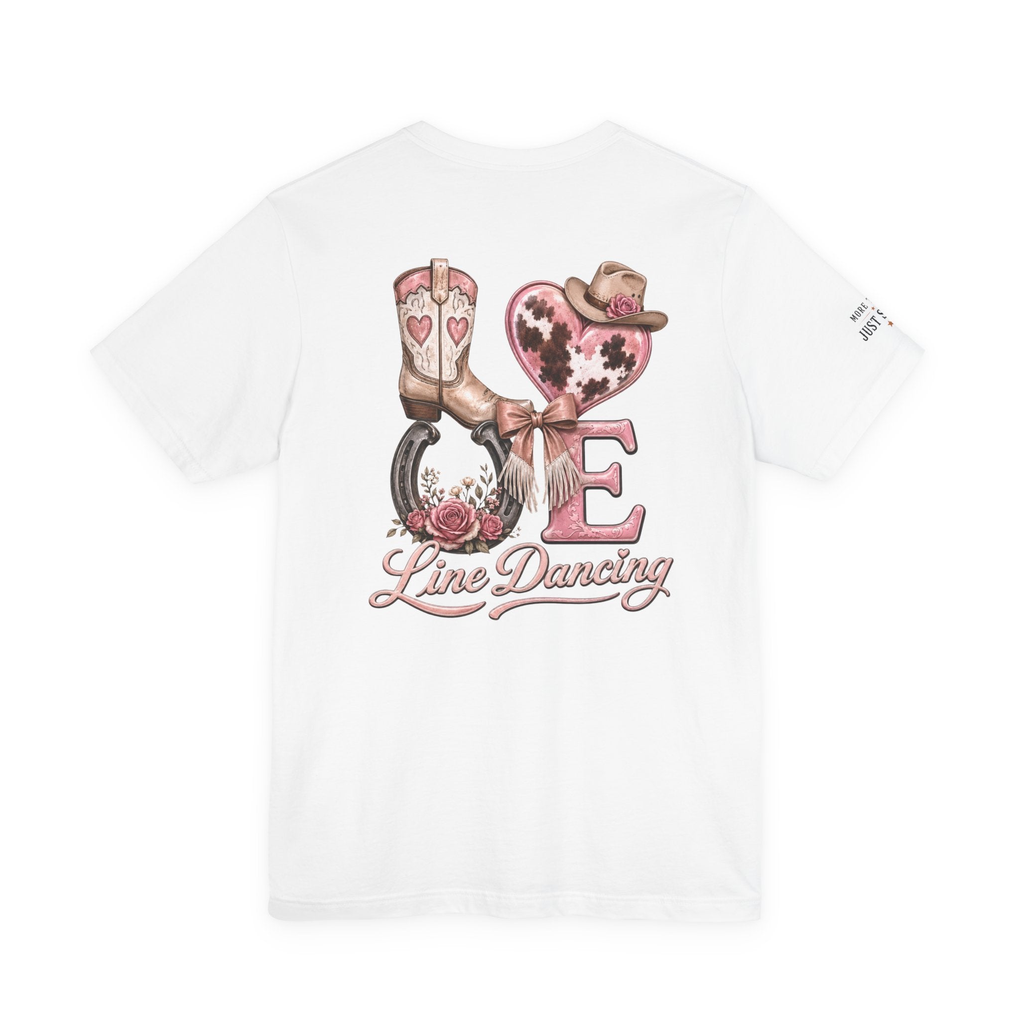 Women’s LOVE Line Dancing graphic tee product mockup