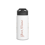 I Love Line Dancing stainless steel water bottle shown from an alternate angle