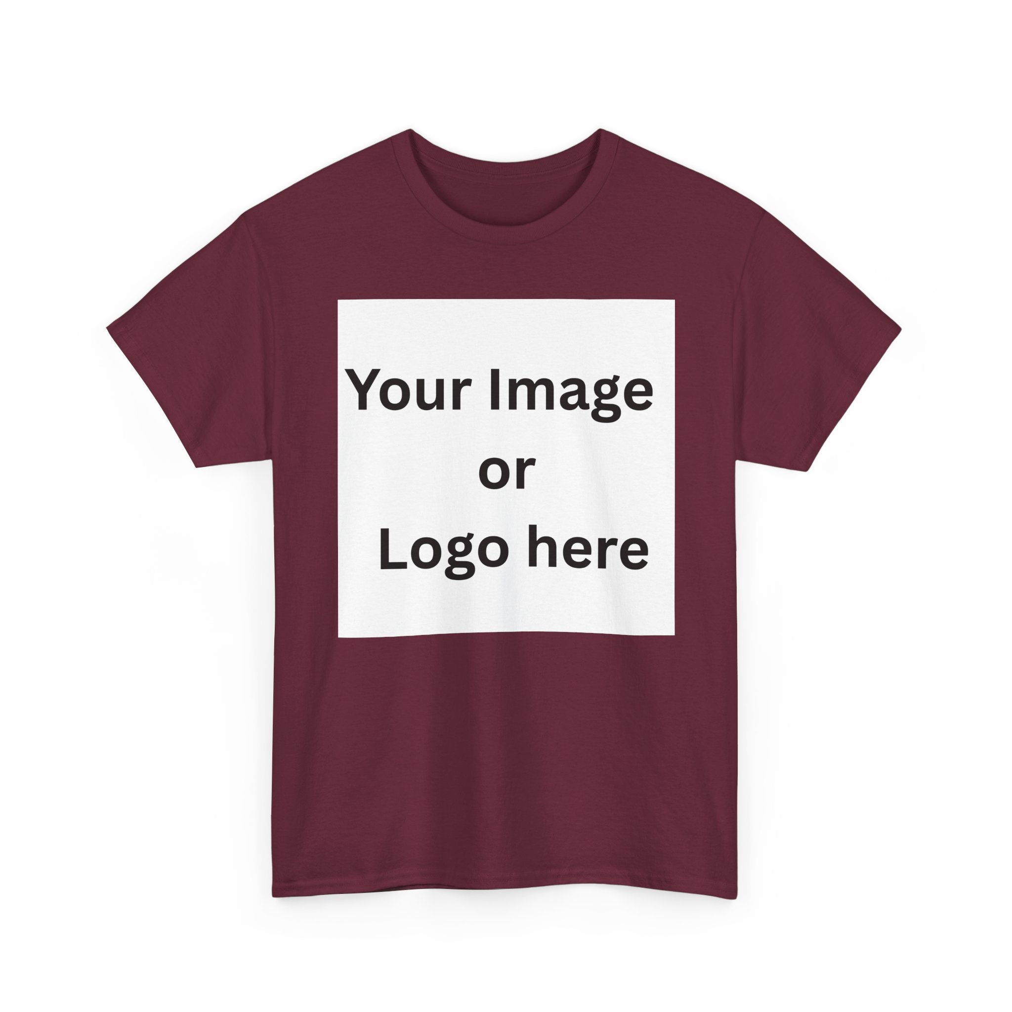 Personalised custom image or logo Gildan 5000 T-shirt mockup – colour option 12