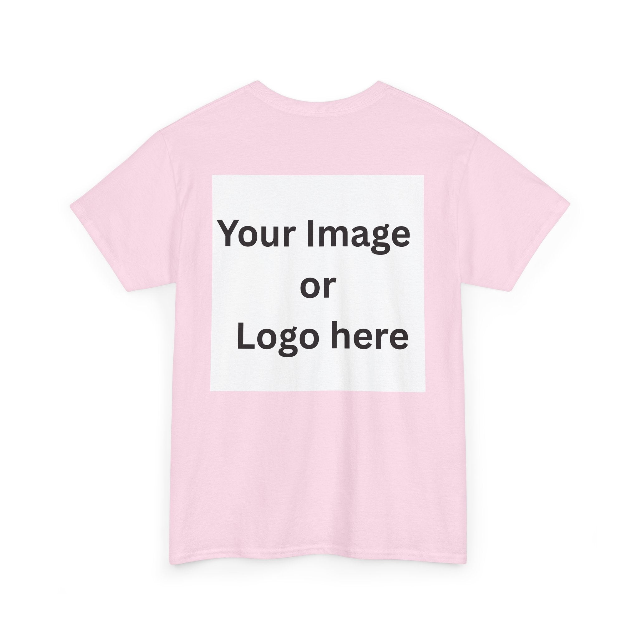 Personalized custom logo Gildan 5000 T-shirt with pocket image, name and back design placeholders – colour option 30