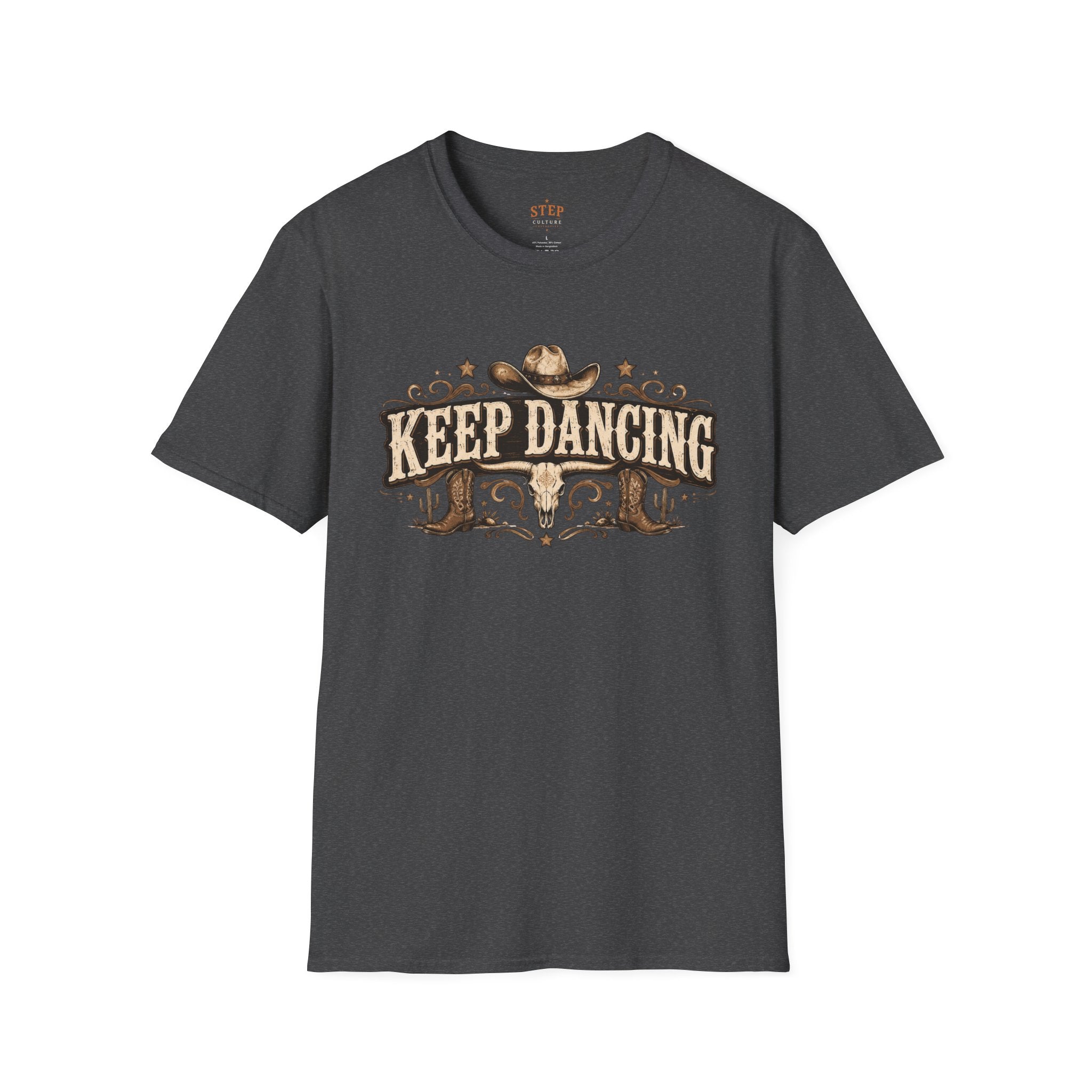 Keep Dancing western graphic T-shirt product view