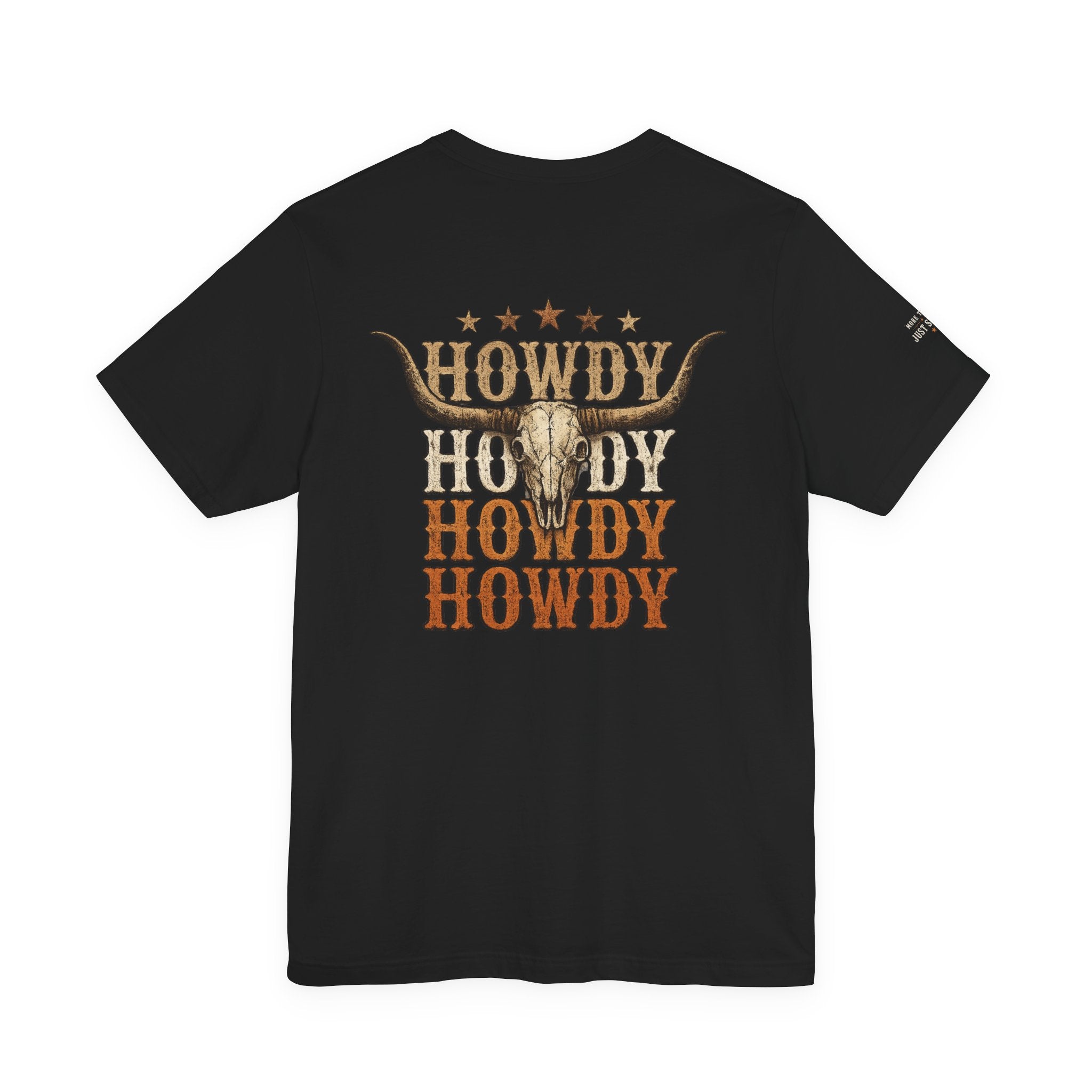 Howdy Howdy Howdy longhorn skull T-shirt front product mockup