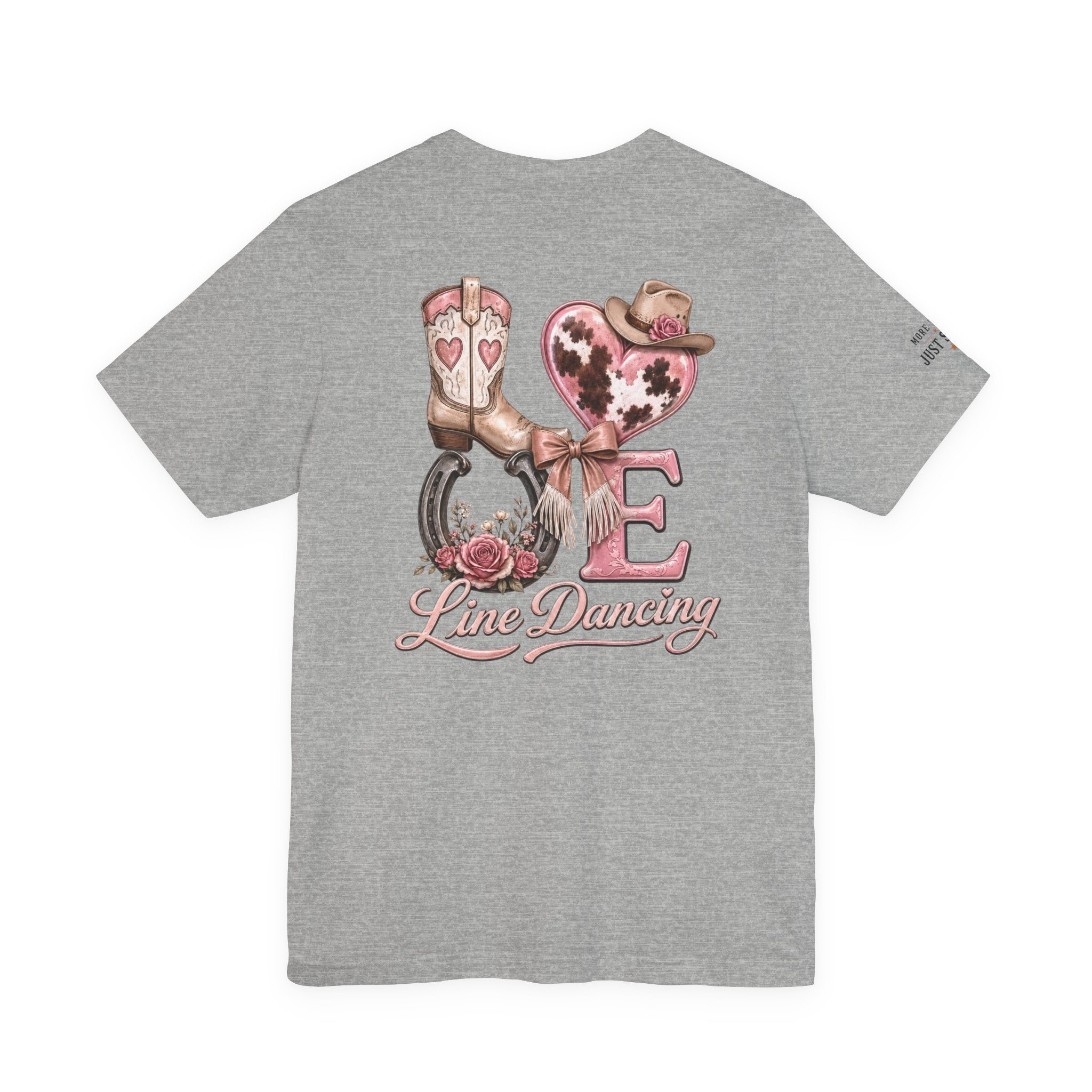 Women’s LOVE Line Dancing Western T-shirt product mockup