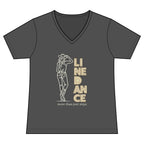 Women’s More Than Just Steps line dance V-neck T-shirt mockup – colour option 1
