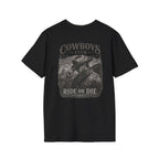 Cowboys Club Ride or Die western graphic T-shirt front mockup