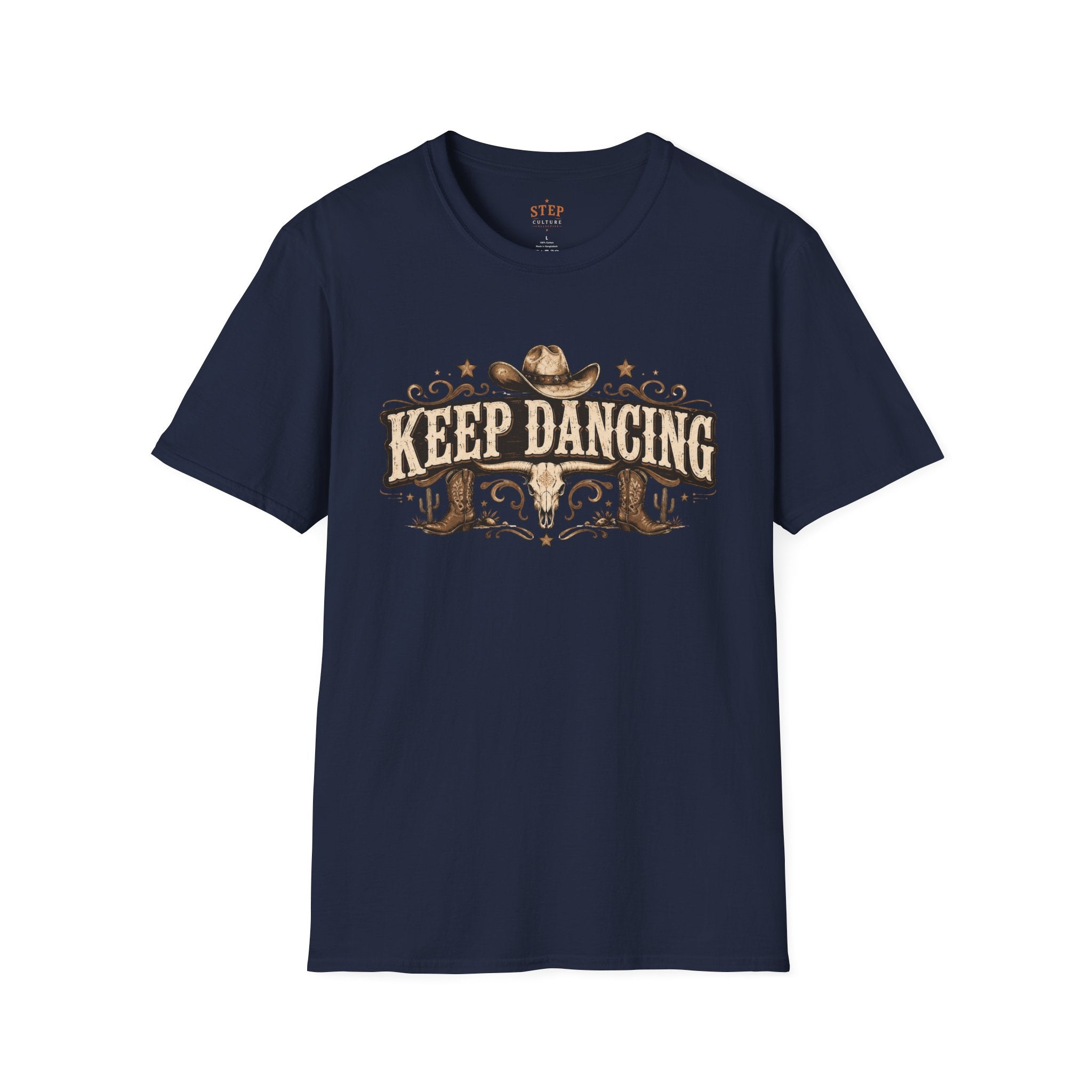 Keep Dancing vintage tee alternate colour mockup