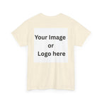 Personalized custom logo Gildan 5000 T-shirt with pocket image, name and back design placeholders – colour option 15