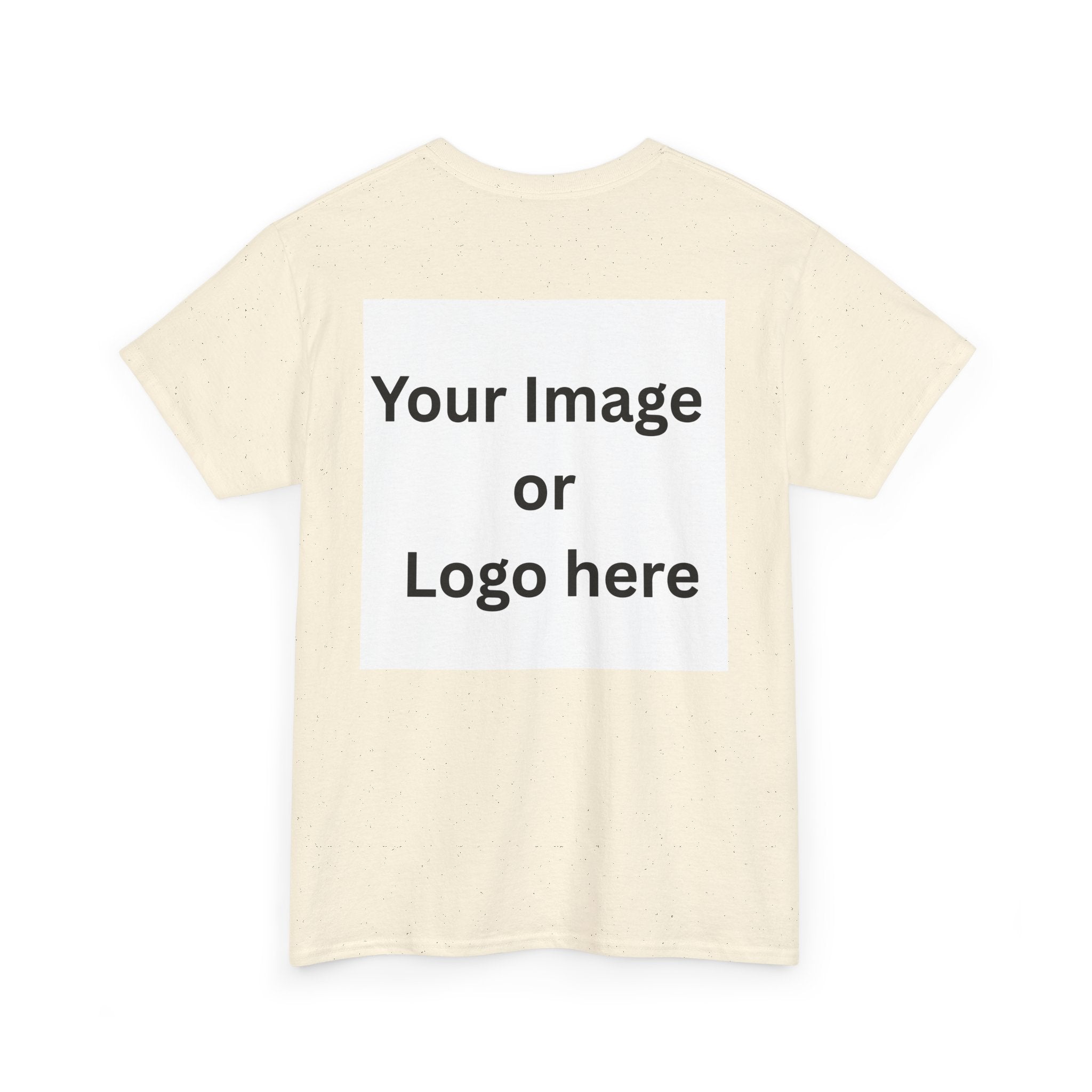 Personalized custom logo Gildan 5000 T-shirt with pocket image, name and back design placeholders – colour option 15