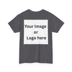 Personalized custom logo Gildan 5000 T-shirt with pocket image, name and back design placeholders – colour option 23