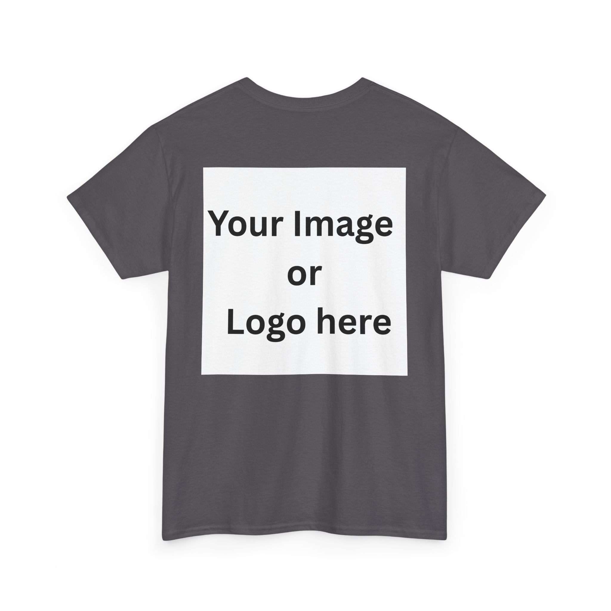 Personalized custom logo Gildan 5000 T-shirt with pocket image, name and back design placeholders – colour option 23