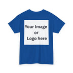 Personalized custom logo Gildan 5000 T-shirt with pocket image, name and back design placeholders – colour option 25