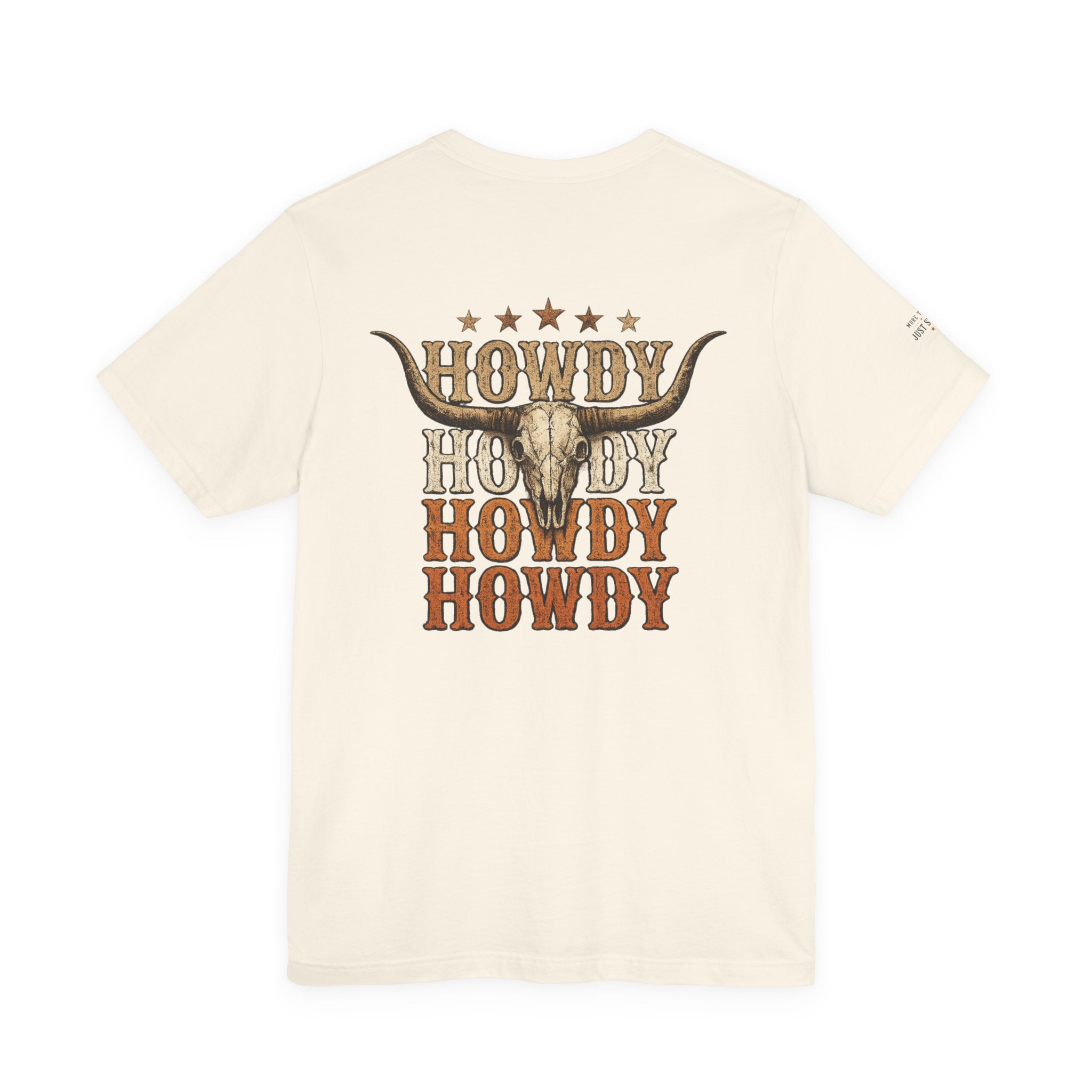Howdy Howdy Howdy longhorn skull tee alternate colour mockup