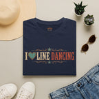 I Love Line Dancing graphic print T-shirt mockup
