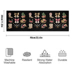 Western cowgirl sports towel size guide showing 30 by 90 centimetres and product features