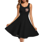 Front view of the Love Line Dancing women’s sleeveless knee-length dress