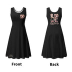 Back view of the Love Line Dancing women’s sleeveless knee-length dress