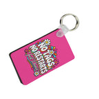 No Tags No Restarts Just Dance retro hot pink line dancing keyring product mockup