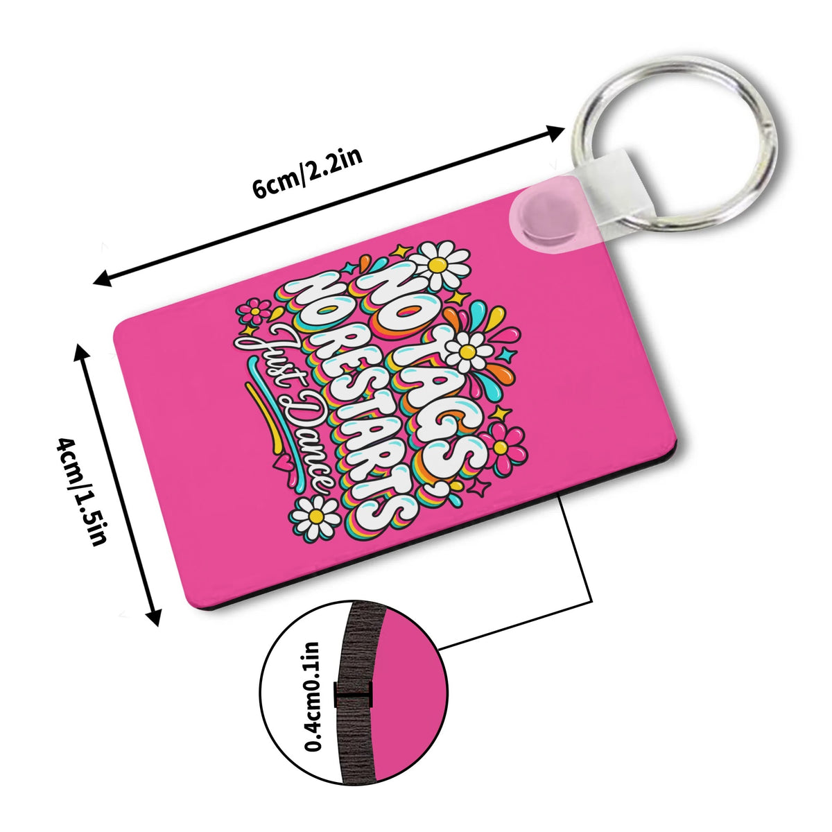 Step Culture Collective retro hot pink line dancing keyring product image