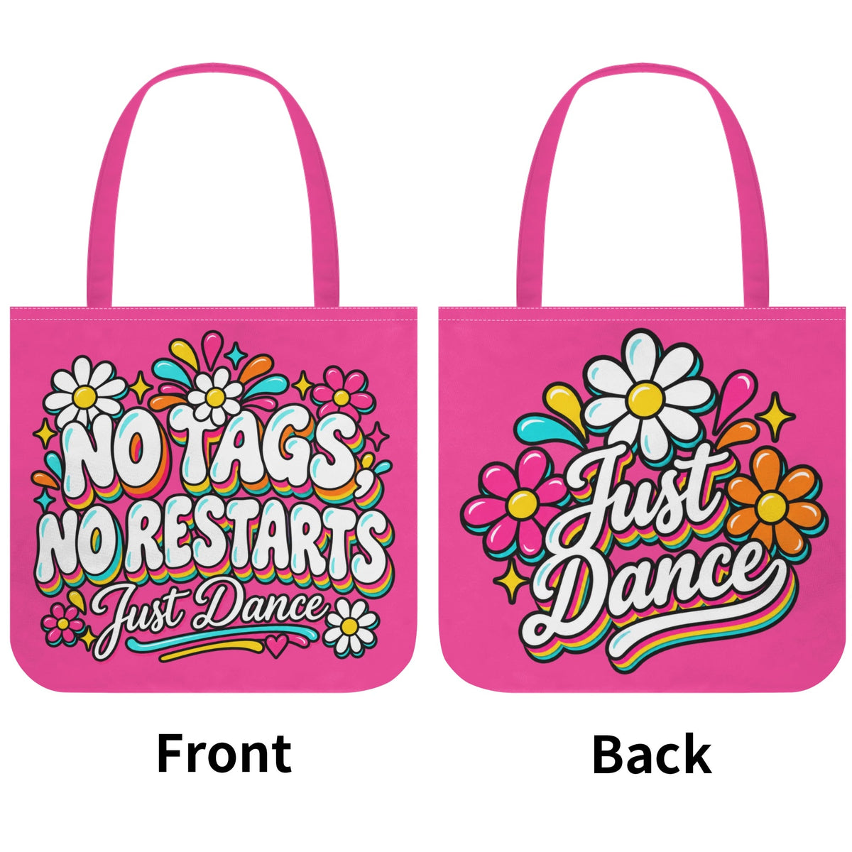 Retro line dancing premium cloth tote bag – product mock-up 8