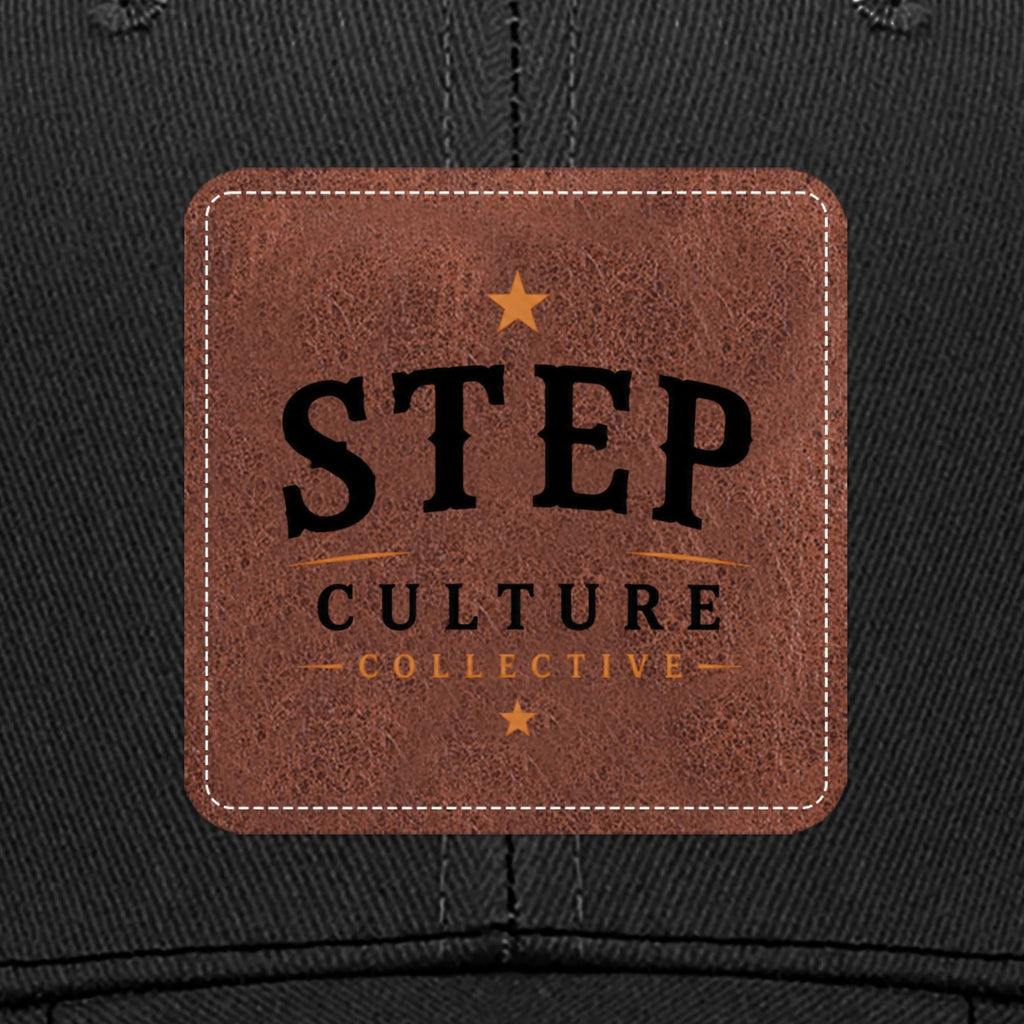 Step Culture Collective signature leather patch trucker cap product view