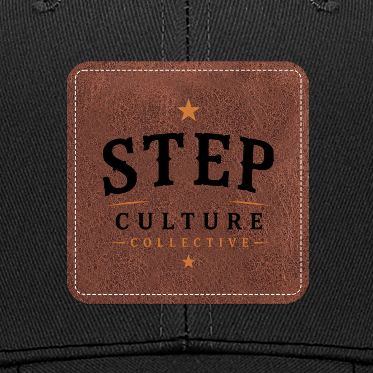 Step Culture Collective signature leather patch trucker cap product view