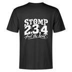 Black Stomp 2, 3, 4 Feel the Beat line dancing T-shirt product view