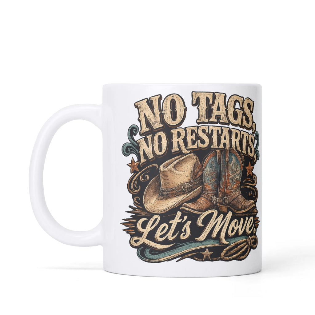 No Tags No Restarts Let's Move line dancing mug, 15 oz, product view 1