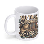 No Tags No Restarts Let's Move line dancing mug, 15 oz, product view 4