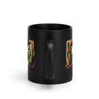 Southwestern cowboy skull black mug, 15 oz, product view 3