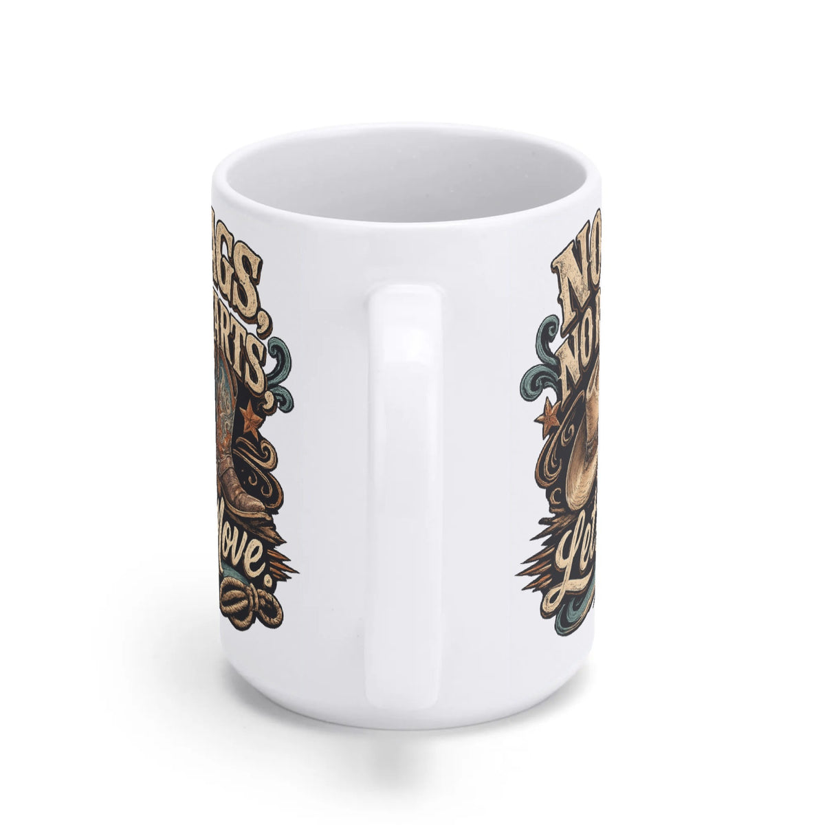 No Tags No Restarts Let's Move line dancing mug, 11 oz, product view 3