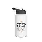 Personalisation detail on the Step Culture Collective Signature bottle