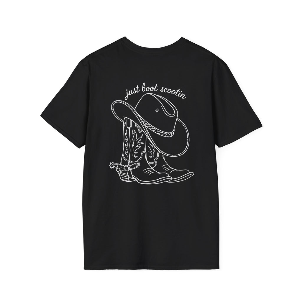 Just Boot Scootin western tee shown in an alternate colour