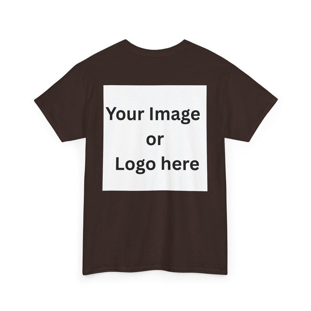Personalized custom logo Gildan 5000 T-shirt with pocket image, name and back design placeholders – colour option 13