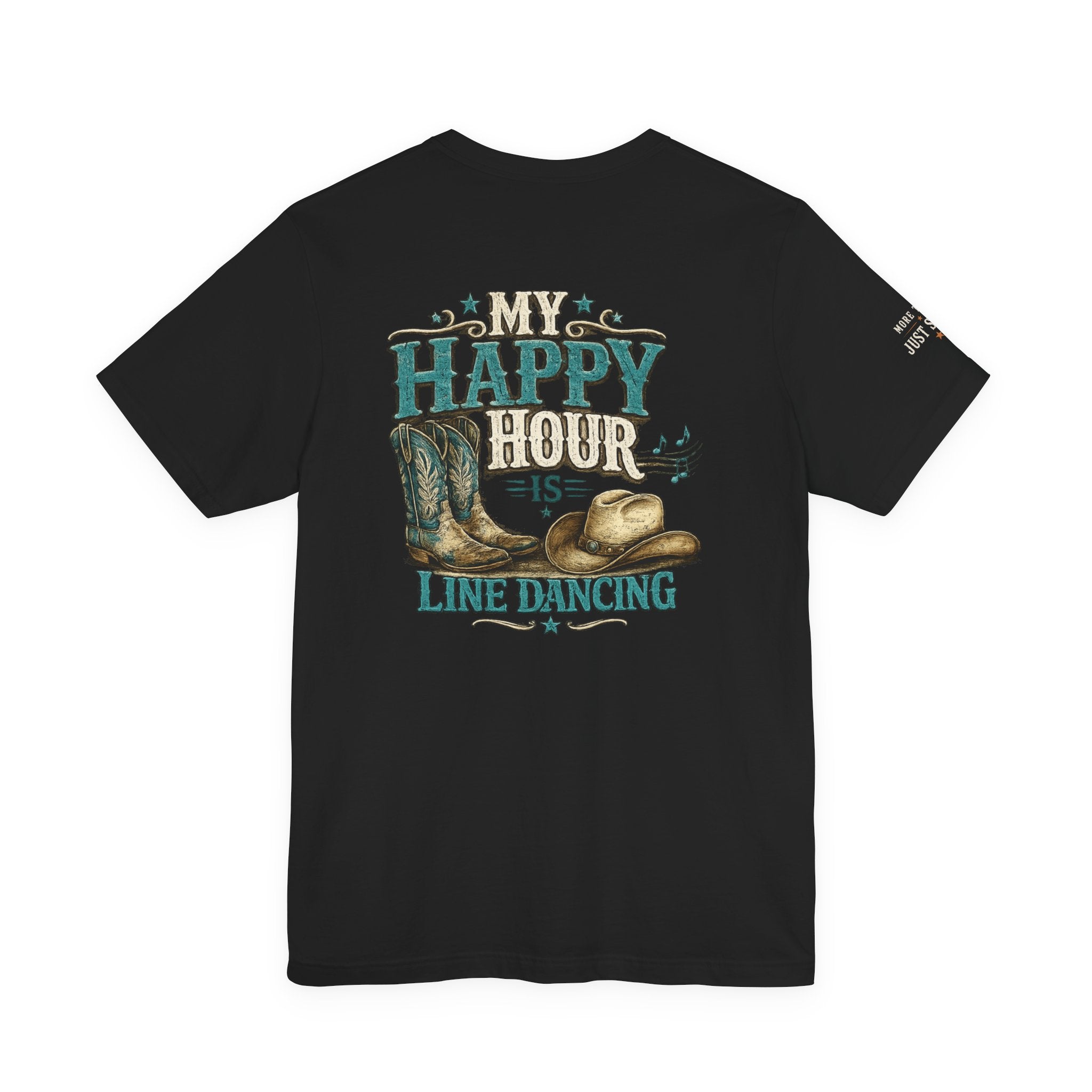 My Happy Hour Is Line Dancing tee front product mockup