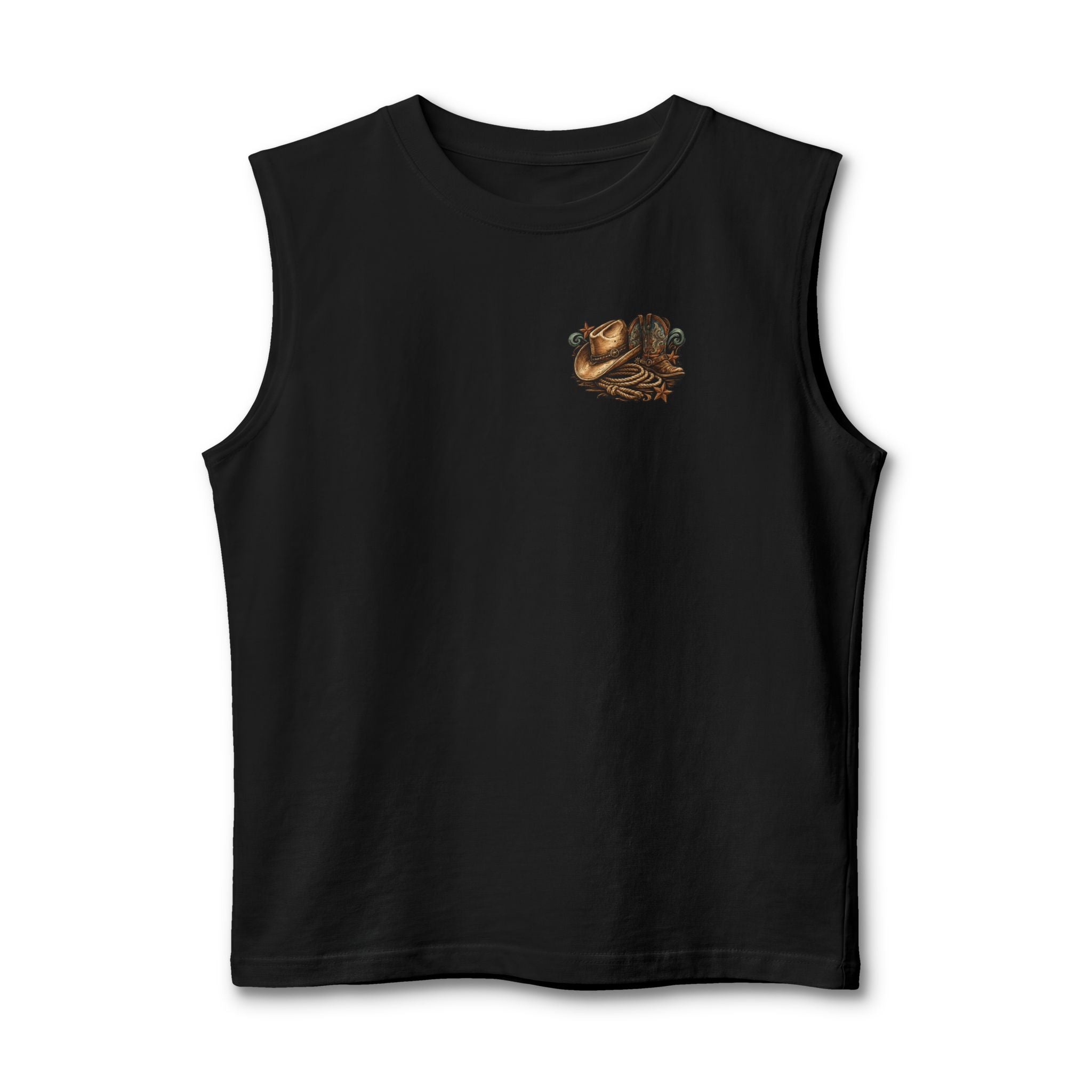 No Tags, No Restarts line dancing muscle tank mockup