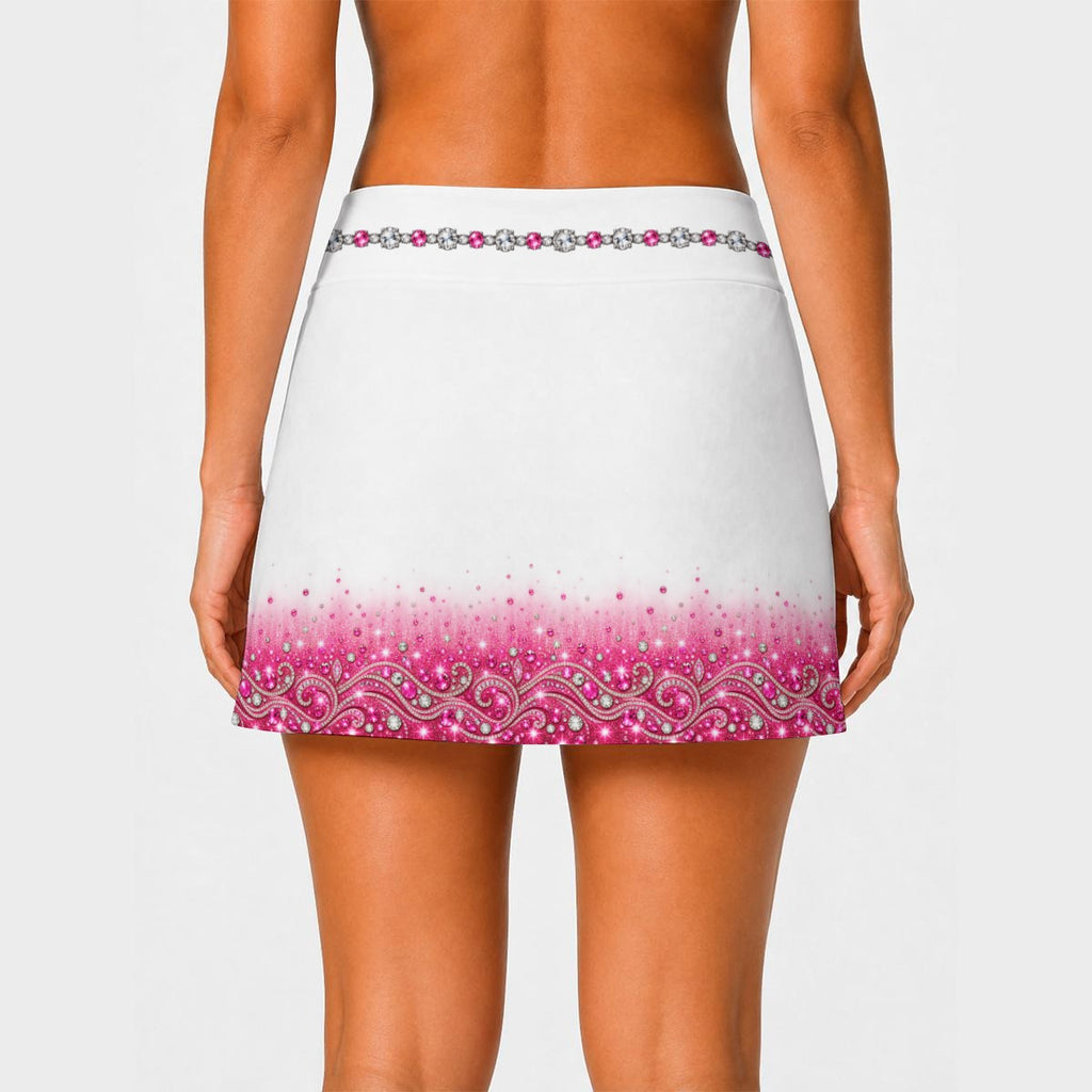 Let's Go Girls Pink Ombre A-Line Line Dancing Skort